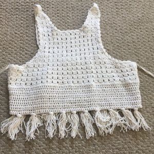 Zara Cropped Crochet Top